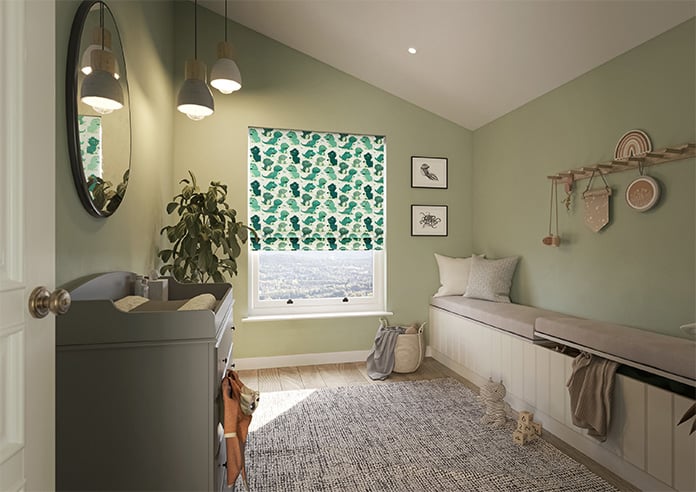 Roarsome, Green - Motorised Roman Blind - Image 6